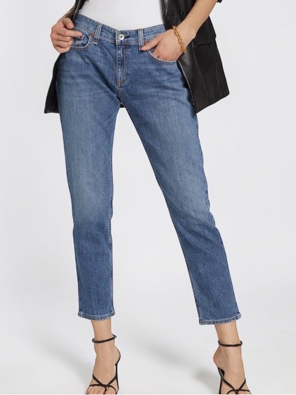 Rag & Bone Dre Low Rise Boyfriend Jeans size 27 Lily Wash